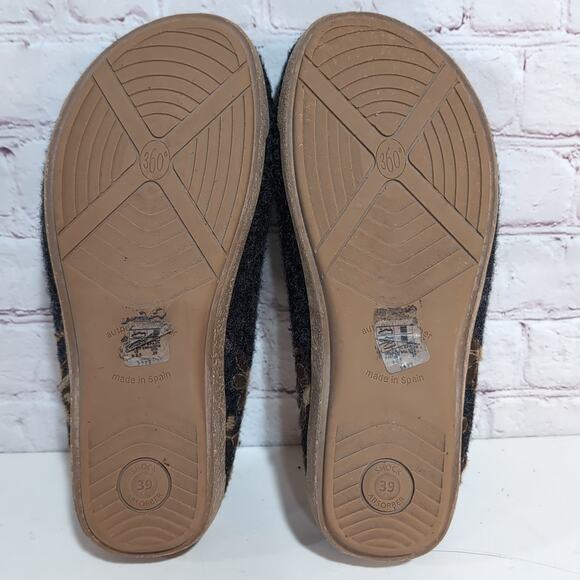 Taos Woolderness 2 Sz 39 US 8-8.5 Floral Gray Boho Embroidered Mules Clogs - Picture 5 of 11